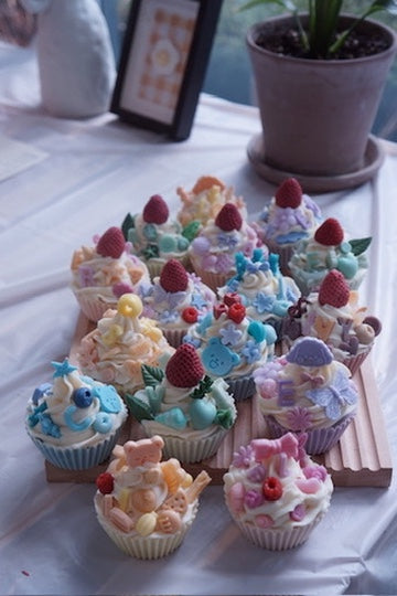 Cupcake Style Cold Process Soap Birthday Favours (made-to-order)