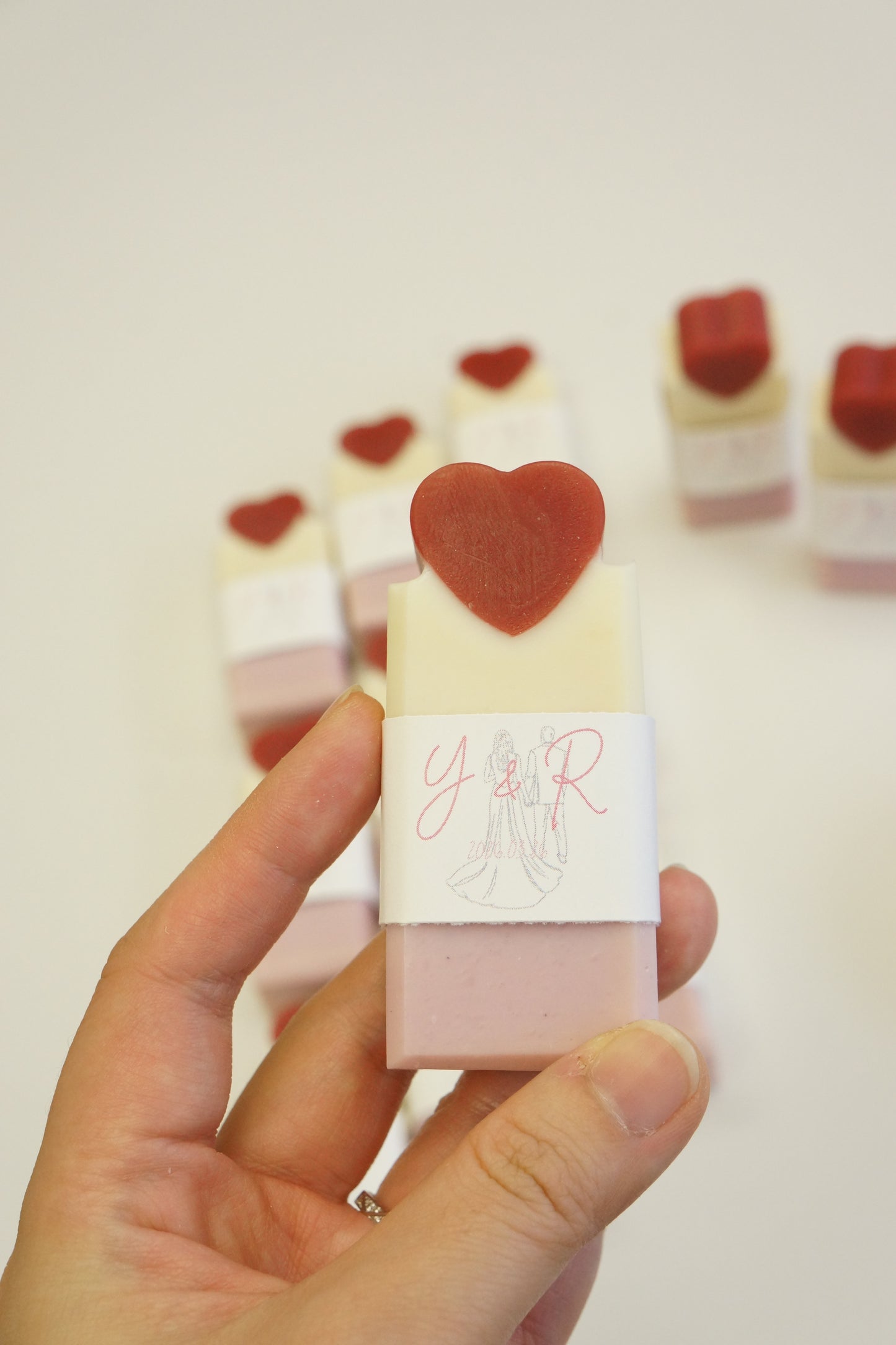 Heart Bar Cold Process Soap Wedding Favours (made-to-order)