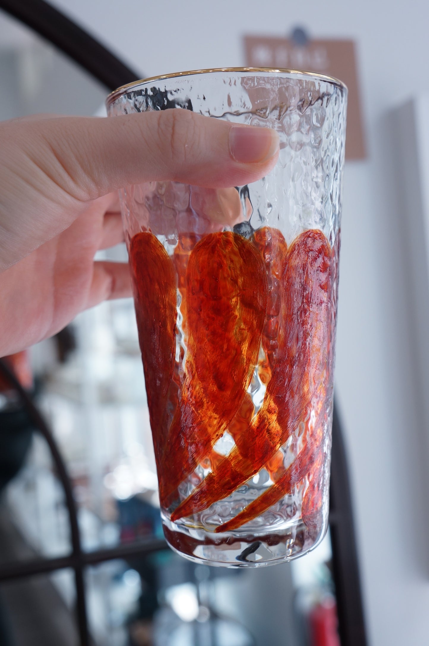 Gold-rimmed Tall Glass - Customized Pattern Glass Painting Workshop