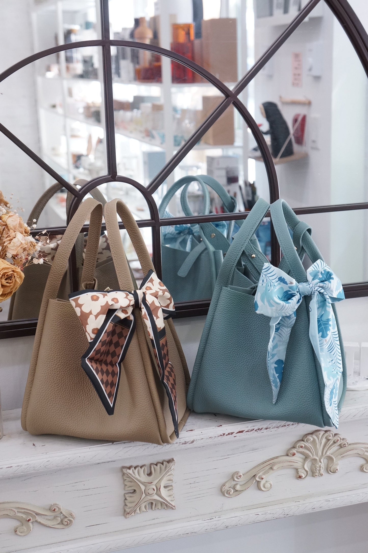 Ready-To-Ship | Hand-Stitched Signature Chic Bucket Bag - Blue