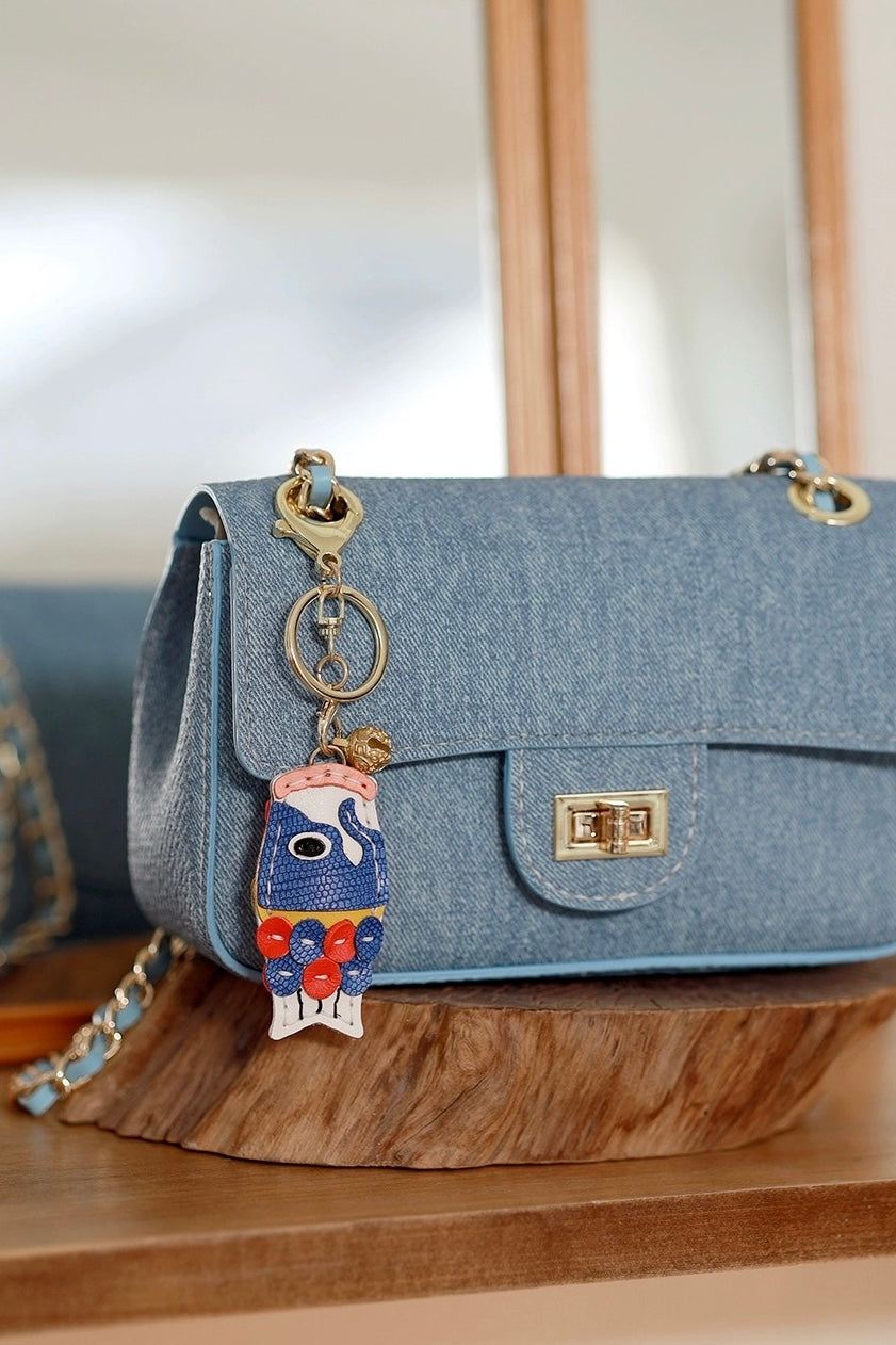 Ready-To-Ship | Hand-Stitched Koi Fish Keychain/Car Hanger