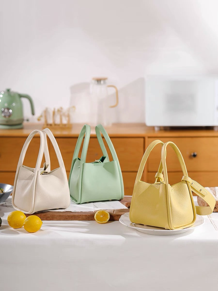 Ready-To-Ship | Hand-Stitched Signature Chic Bucket Bag - Green