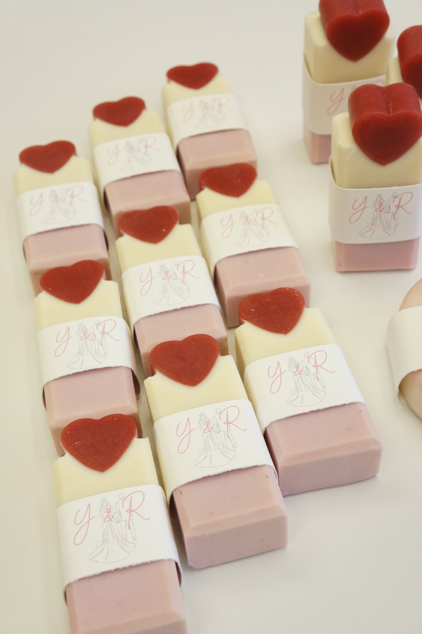 Heart Bar Cold Process Soap Wedding Favours (made-to-order)