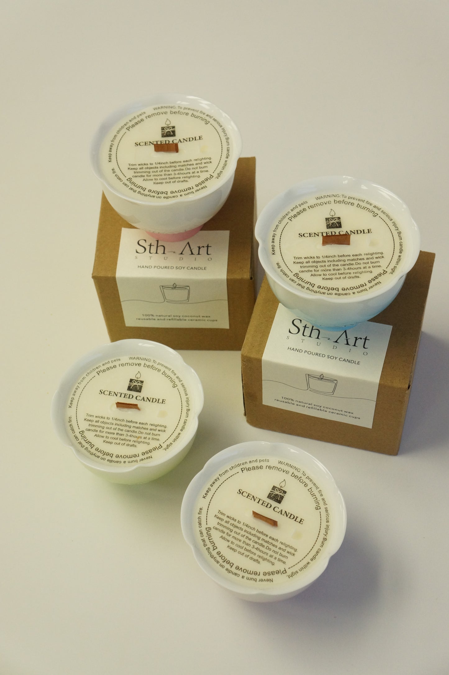 Hand-poured Tea Cup Scented Soy Candle