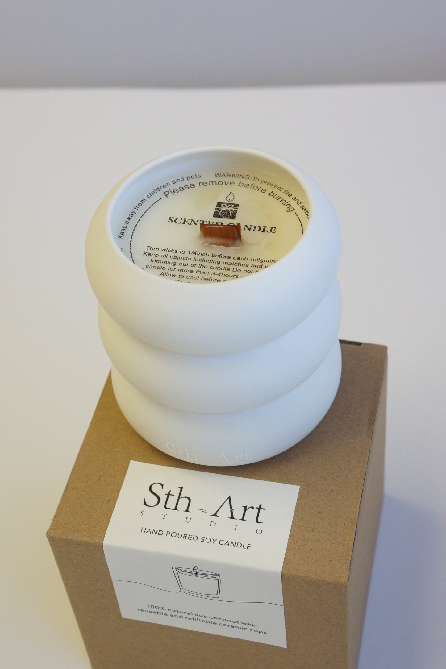 Hand-poured Donut Cup Scented Soy Candle