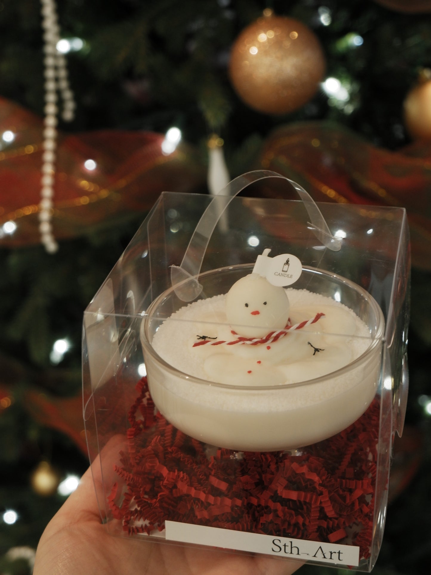 Melting Snowman Glass Scented Candles