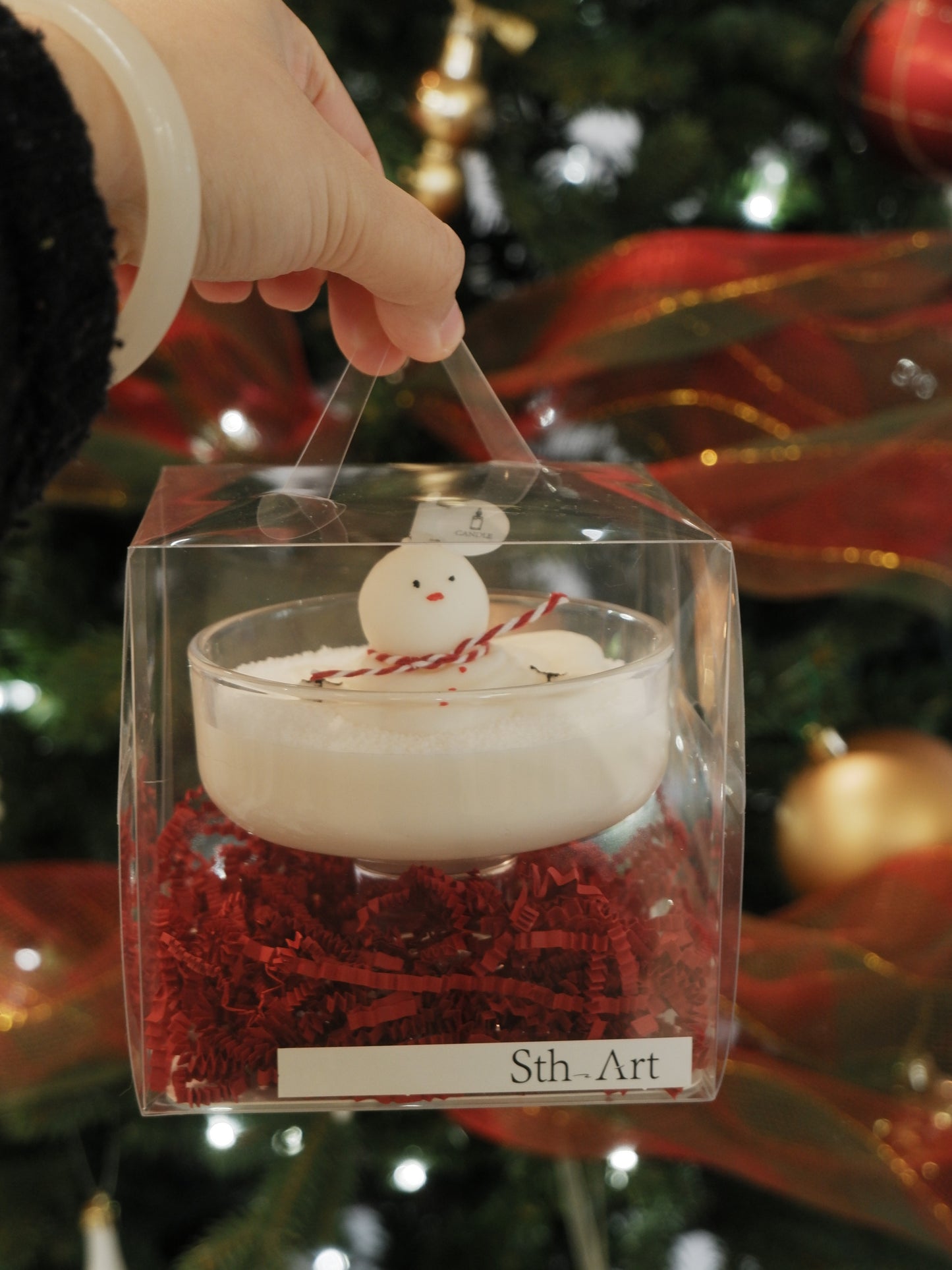Melting Snowman Glass Scented Candles