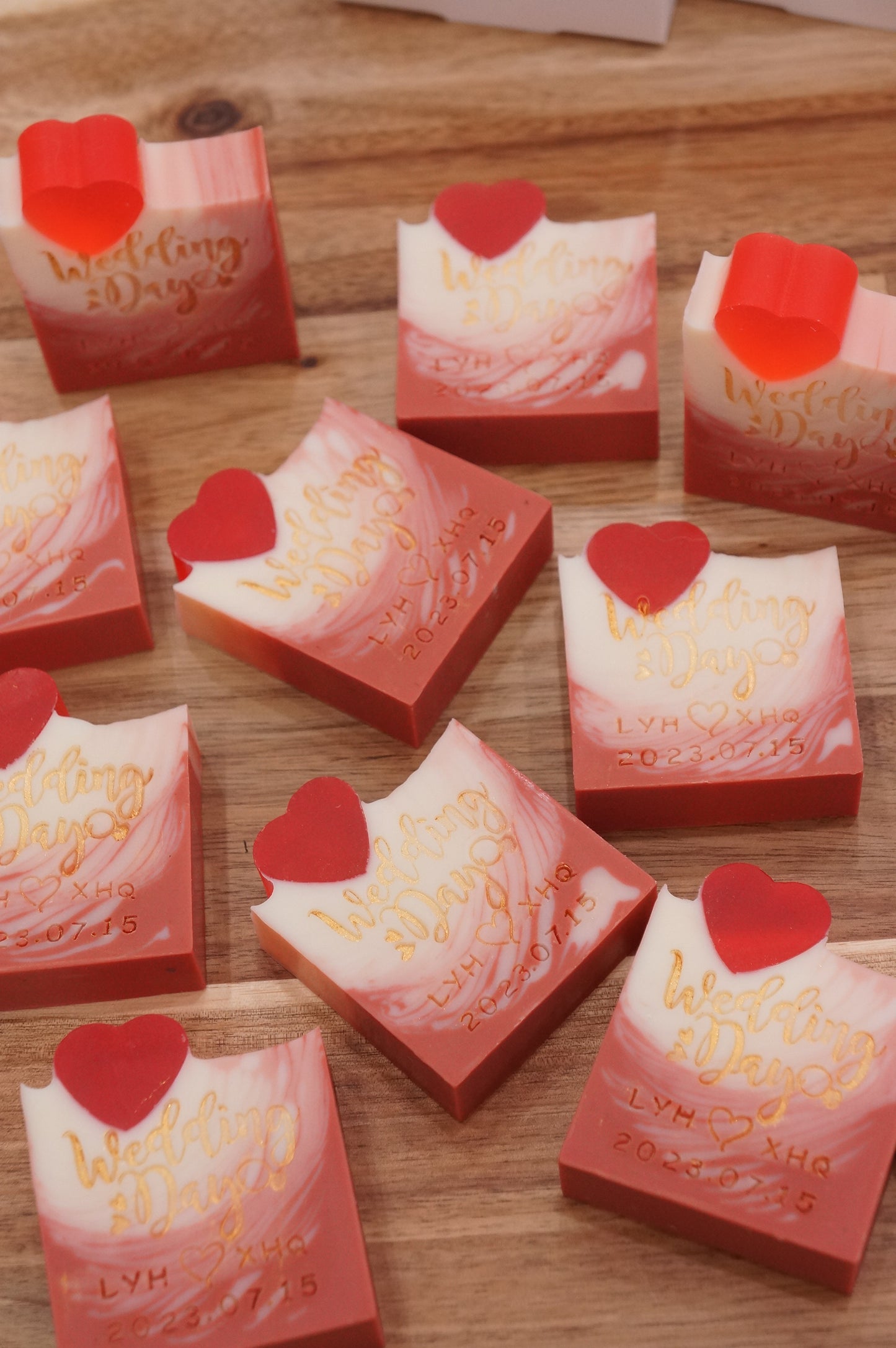 Heart and Waves Cold Process Soap Wedding Favours (made-to-order)