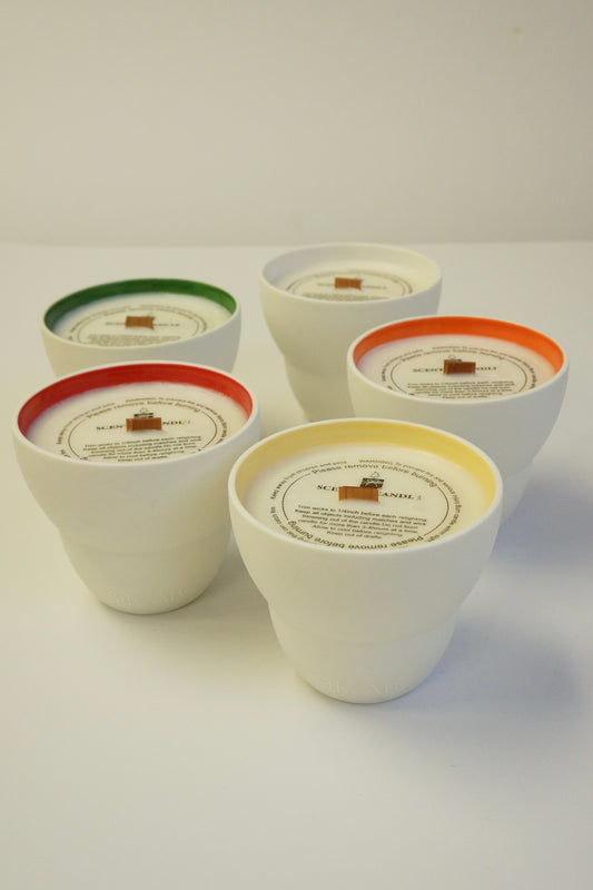 Hand-poured Two-Tone Cup Scented Soy Candle