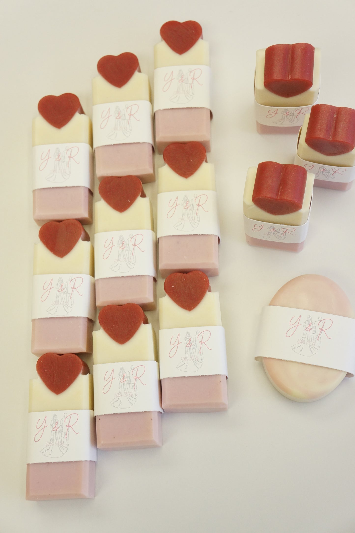 Heart Bar Cold Process Soap Wedding Favours (made-to-order)