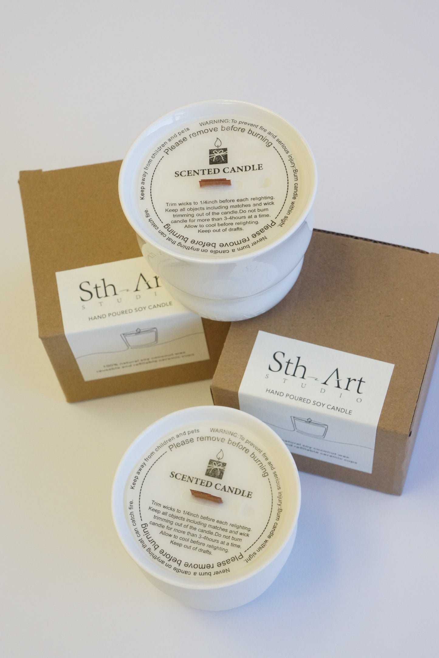 Hand-poured Contour Cup Scented Soy Candle