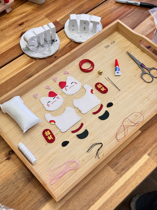 Craft Kit | Lucky Fortune Cat Bag Charm/Car Hanger