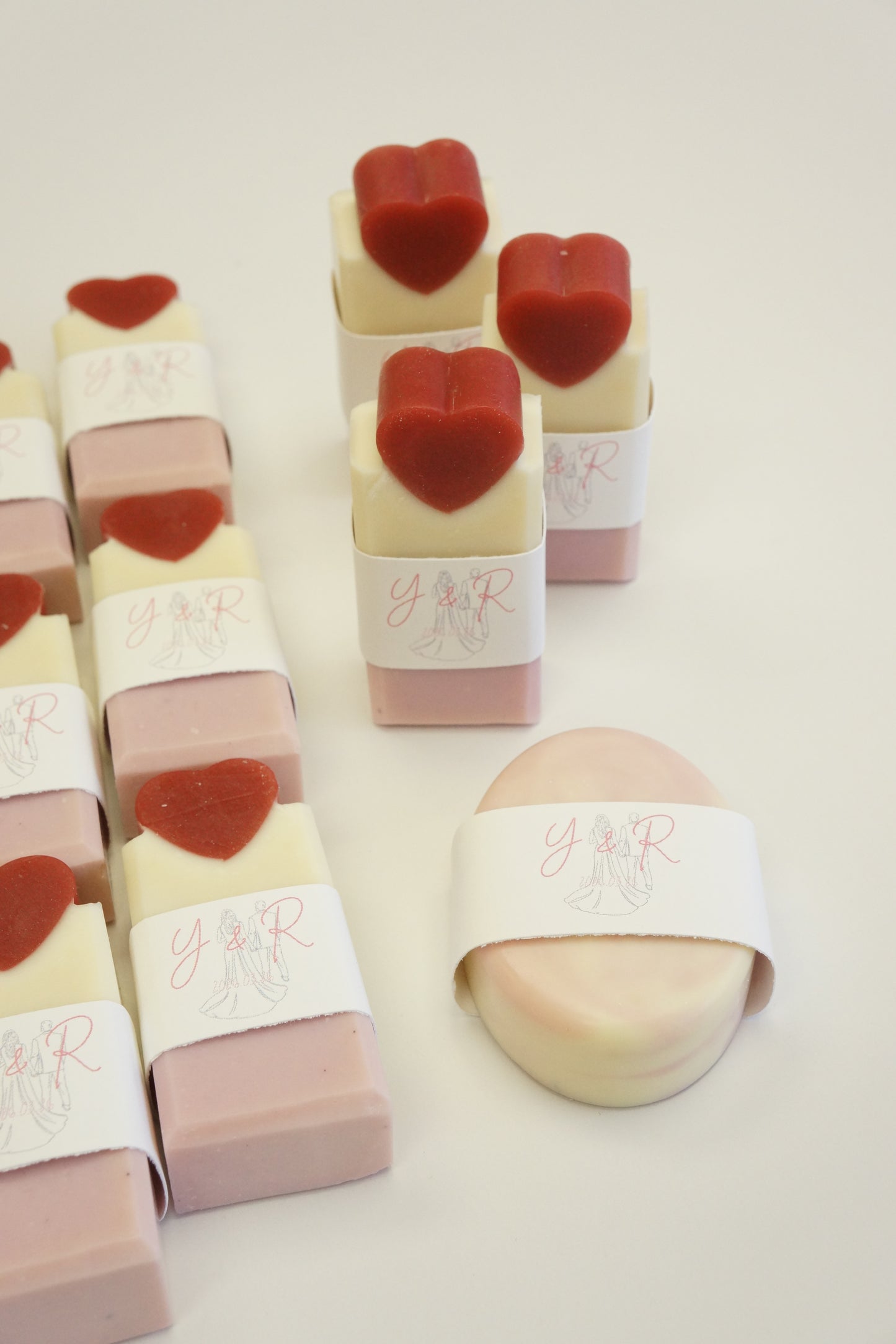 Heart Bar Cold Process Soap Wedding Favours (made-to-order)
