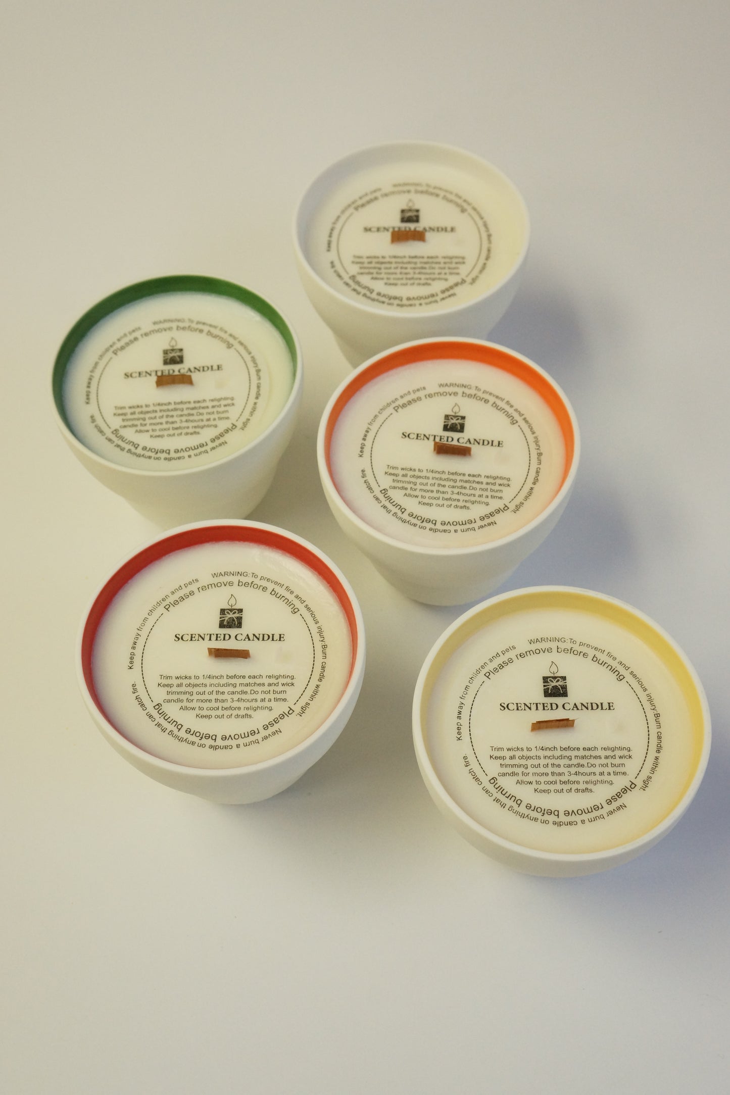 Hand-poured Two-Tone Cup Scented Soy Candle