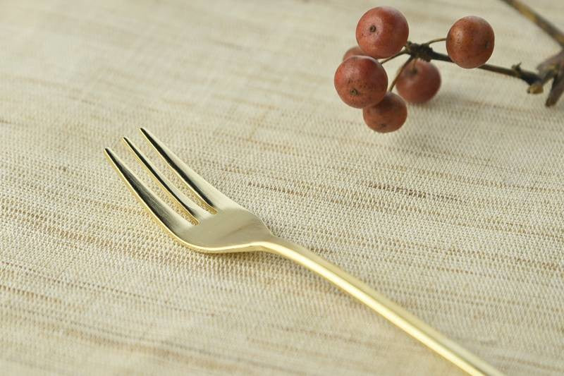 Tsubamesanjo | Mizuhiki Knot Fork & Spoon (Gold)