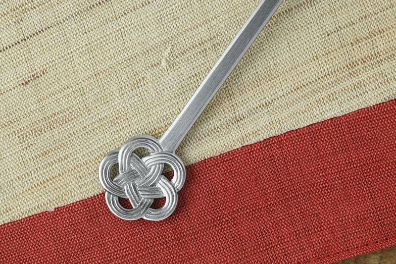 Tsubamesanjo | Mizuhiki Knot Fork & Spoon (Silver)