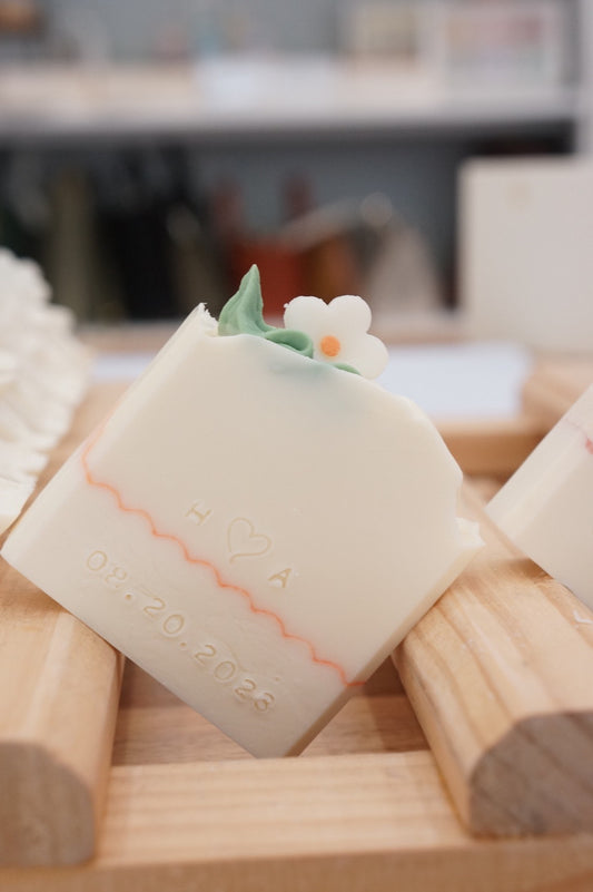 Wavy Line Cold Process Soap Wedding Favours (made-to-order)