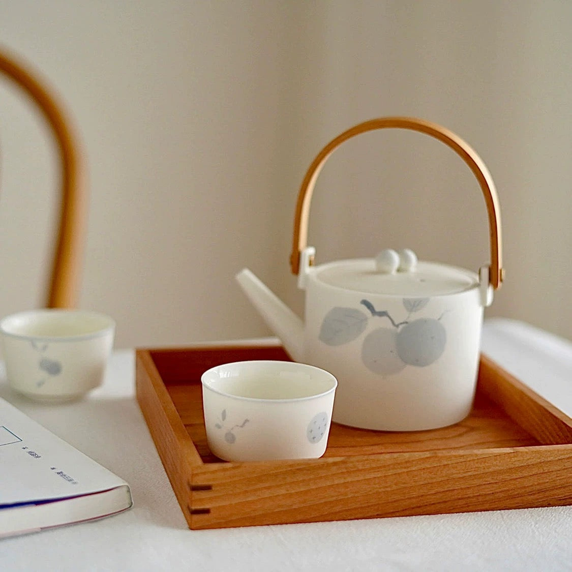 Jingdezhen | Lanting | Handmade Blue Fruit Tea Pot