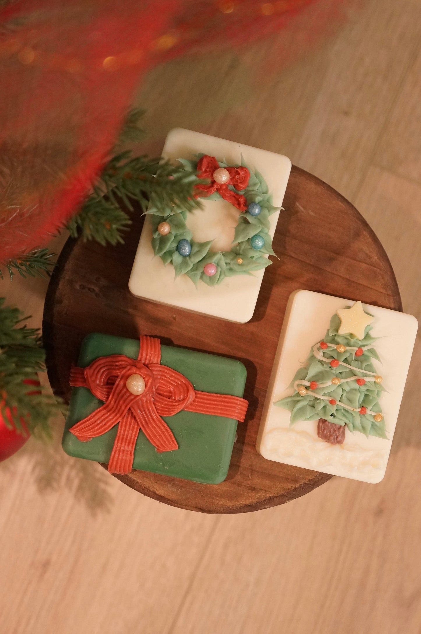 Christmas Hand-Painted Cold Process Soap