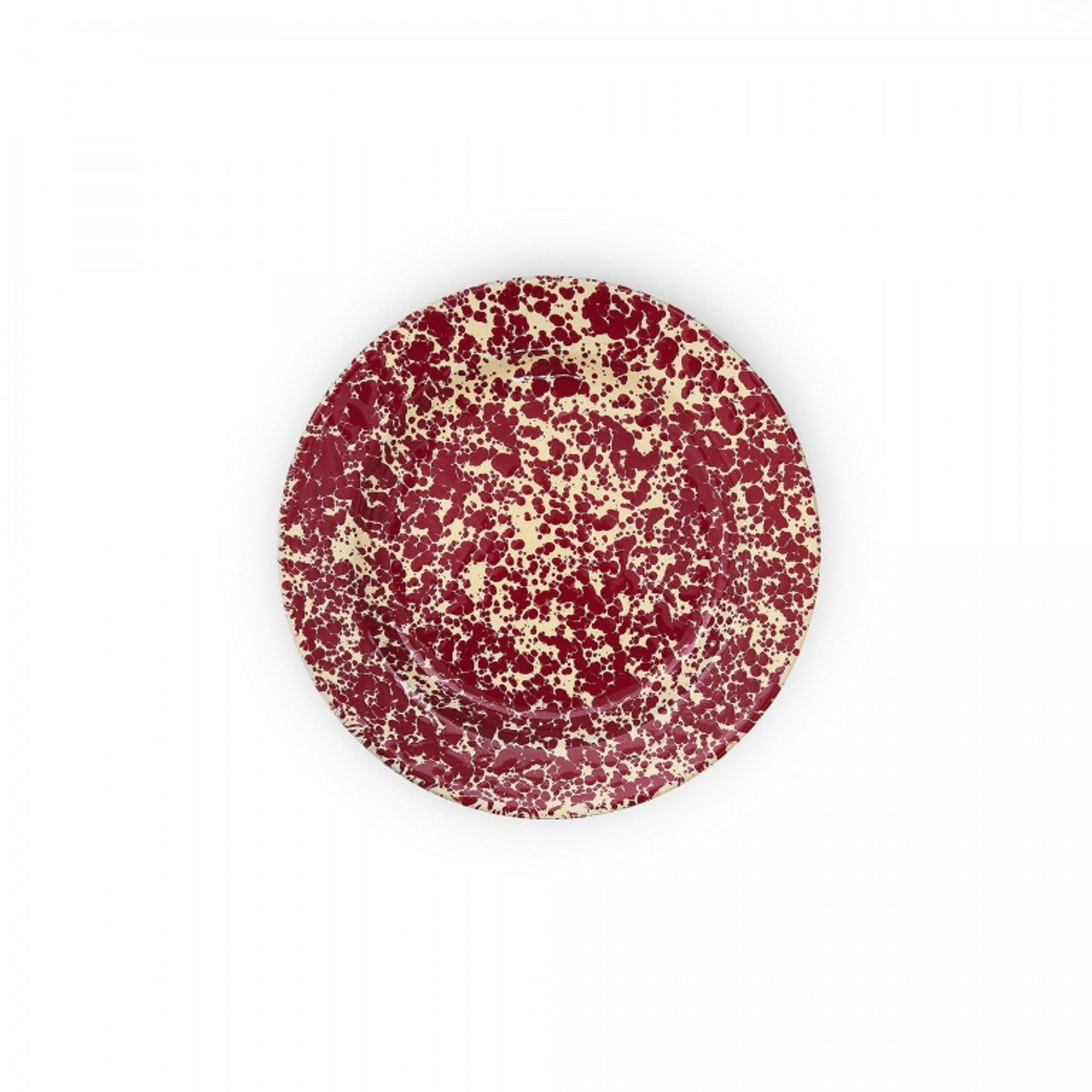 Crow Canyon | Coupe Salad Plate (Splatter Burgundy & Cream)