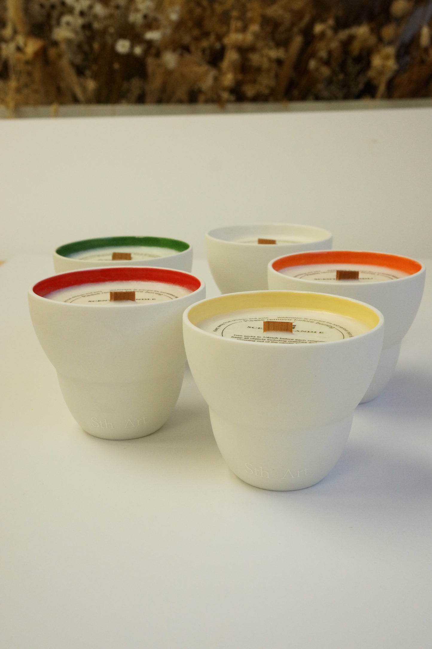 Hand-poured Two-Tone Cup Scented Soy Candle