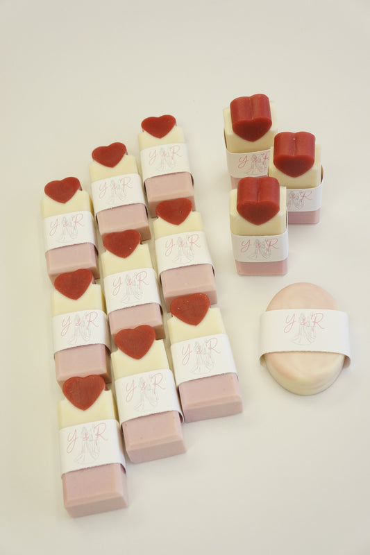 Heart Bar Cold Process Soap Wedding Favours (made-to-order)