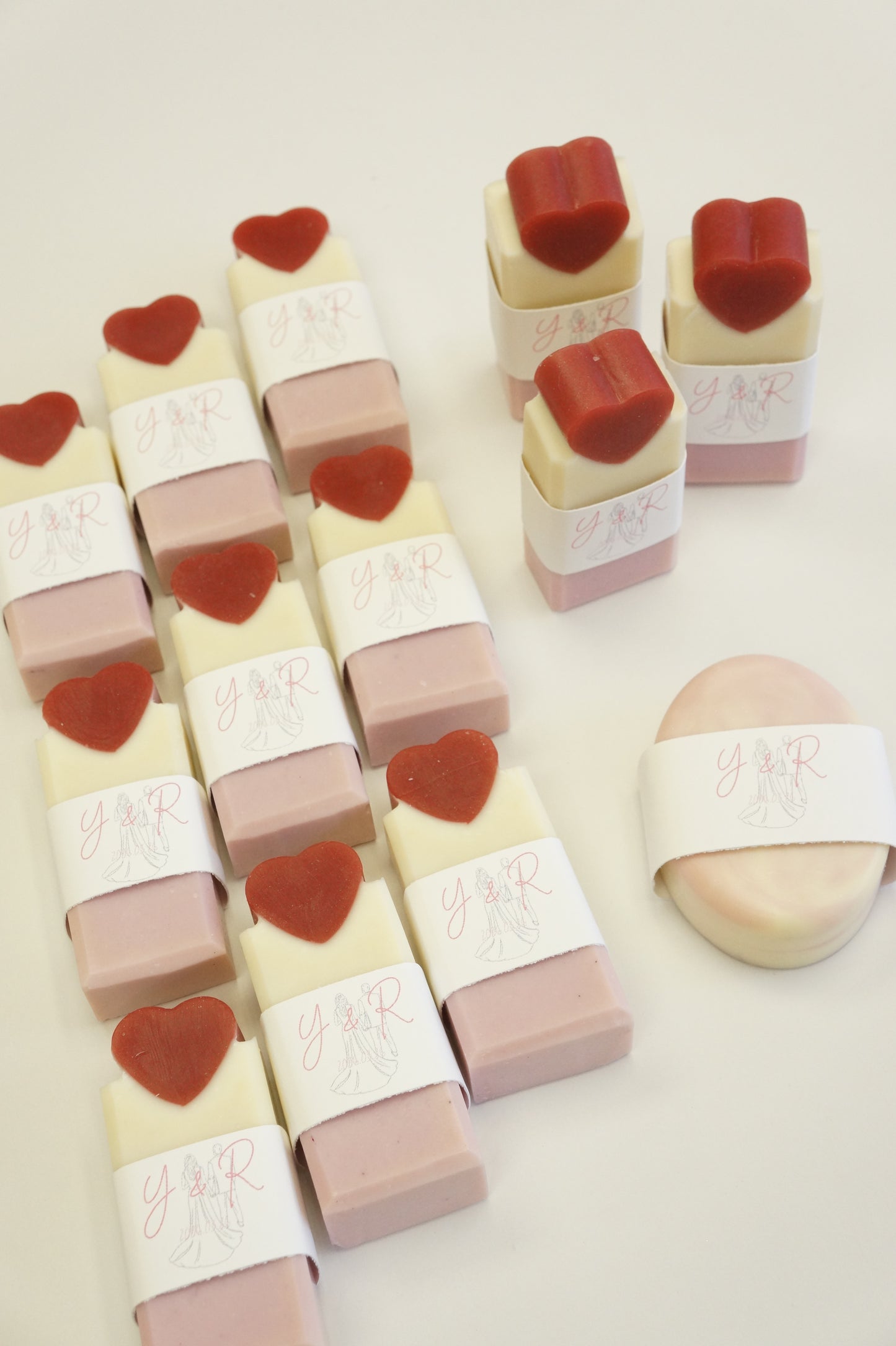 Heart Bar Cold Process Soap Wedding Favours (made-to-order)