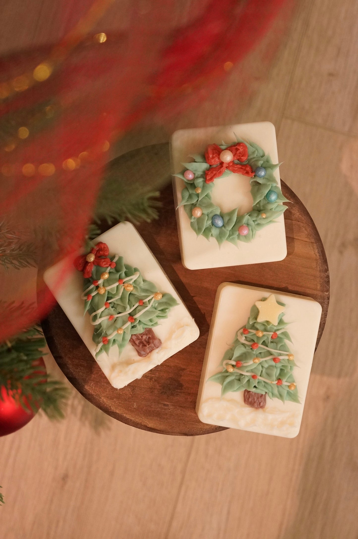 Christmas Hand-Painted Cold Process Soap