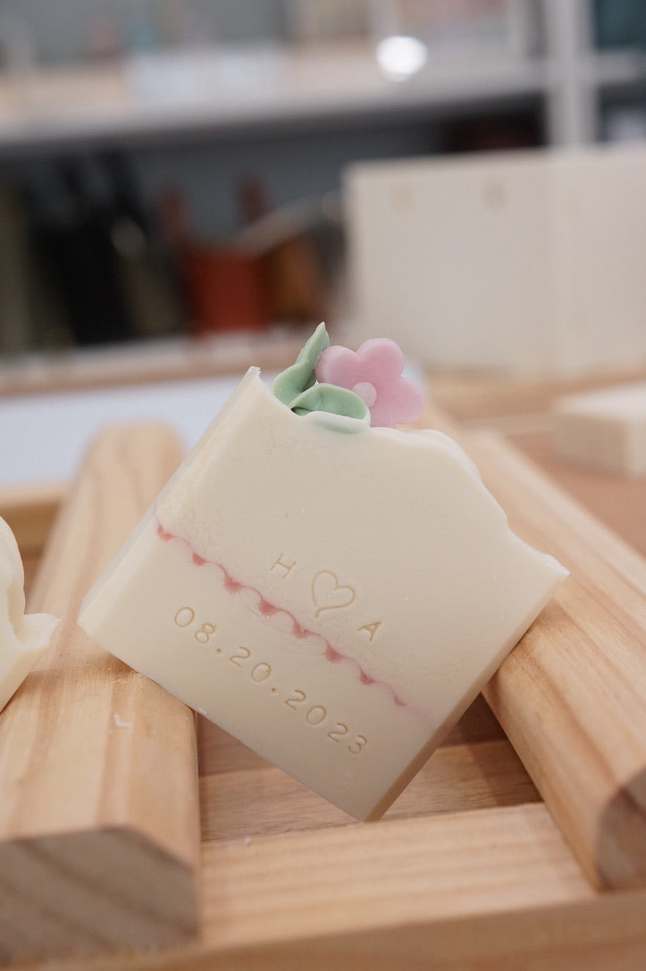 Wavy Line Cold Process Soap Wedding Favours (made-to-order)