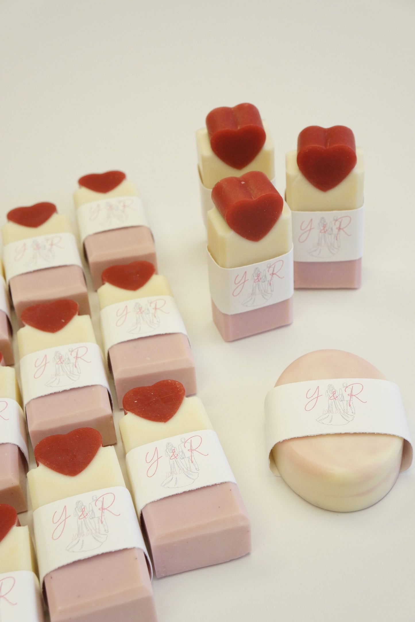 Heart Bar Cold Process Soap Wedding Favours (made-to-order)