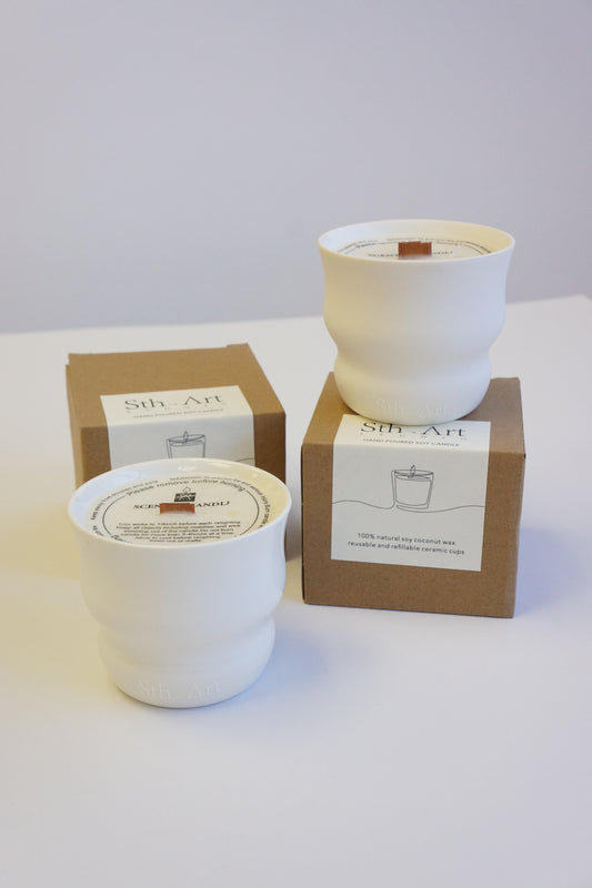 Hand-poured Contour Cup Scented Soy Candle