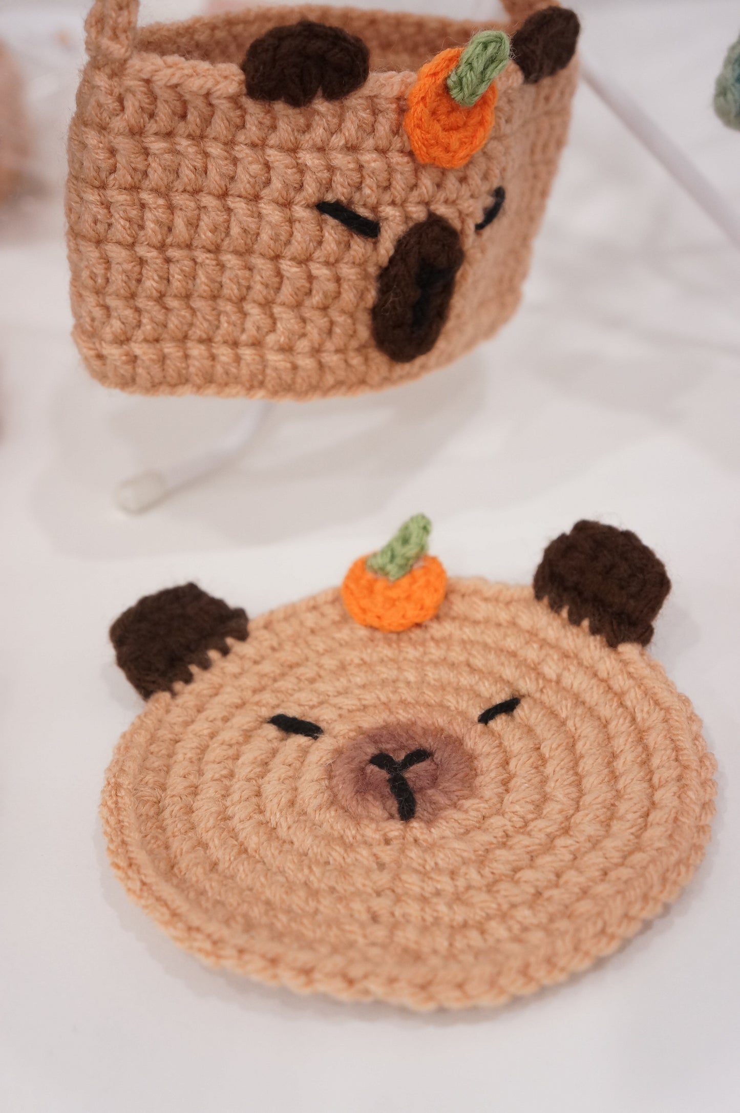 Capybara Crochet Coaster