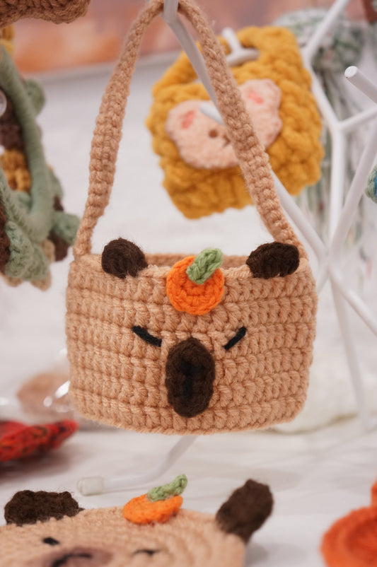 Capybara Crochet Cup Holder