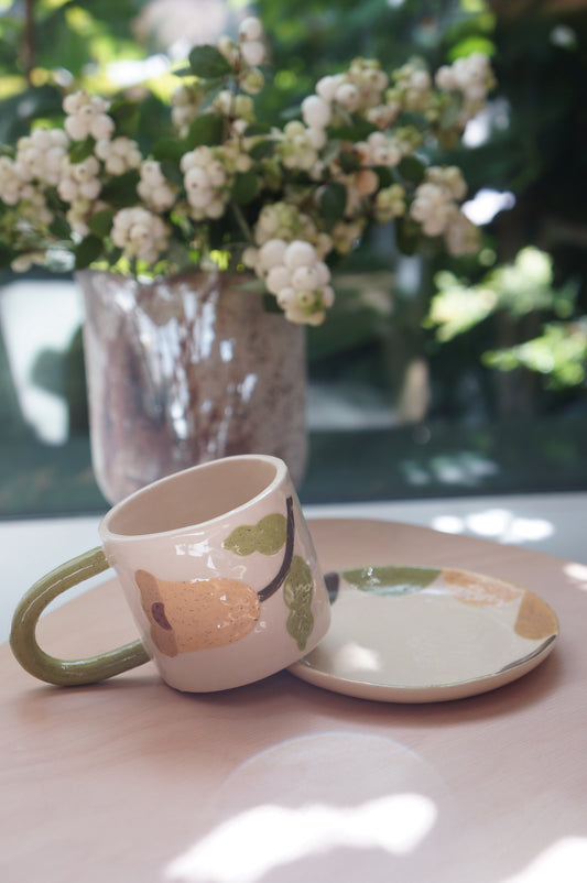 Jingdezhen | Yizhi Engobe Coating Cup & Saucer Style 1