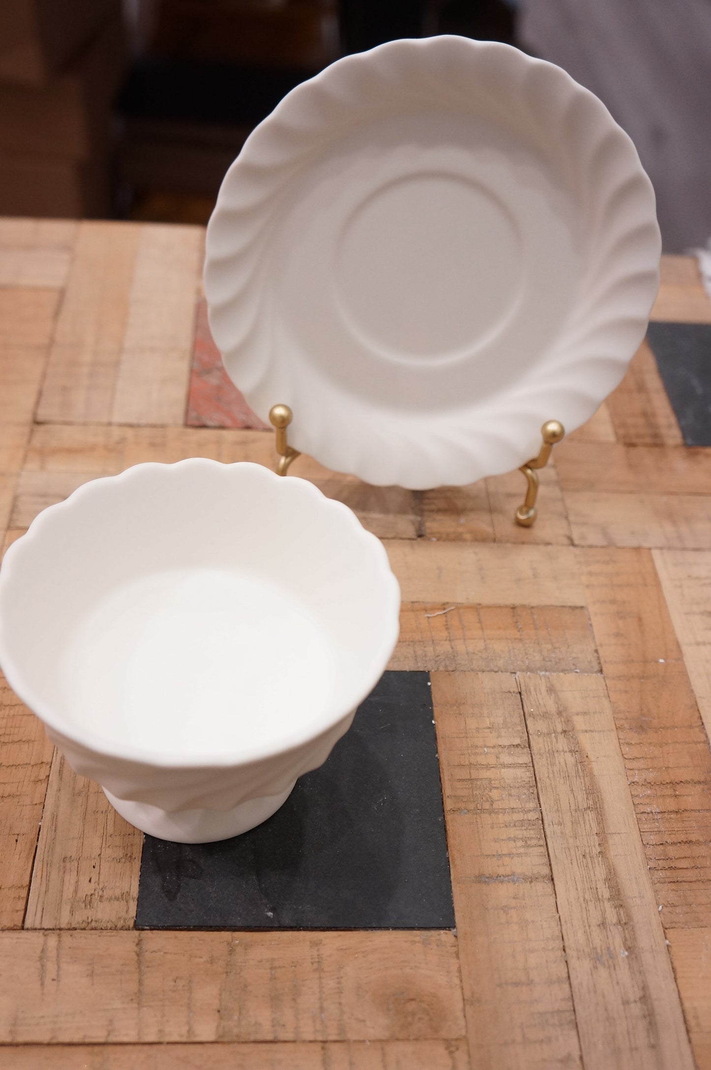 Jingdezhen | White Suet Glaze Footed Bowl Set