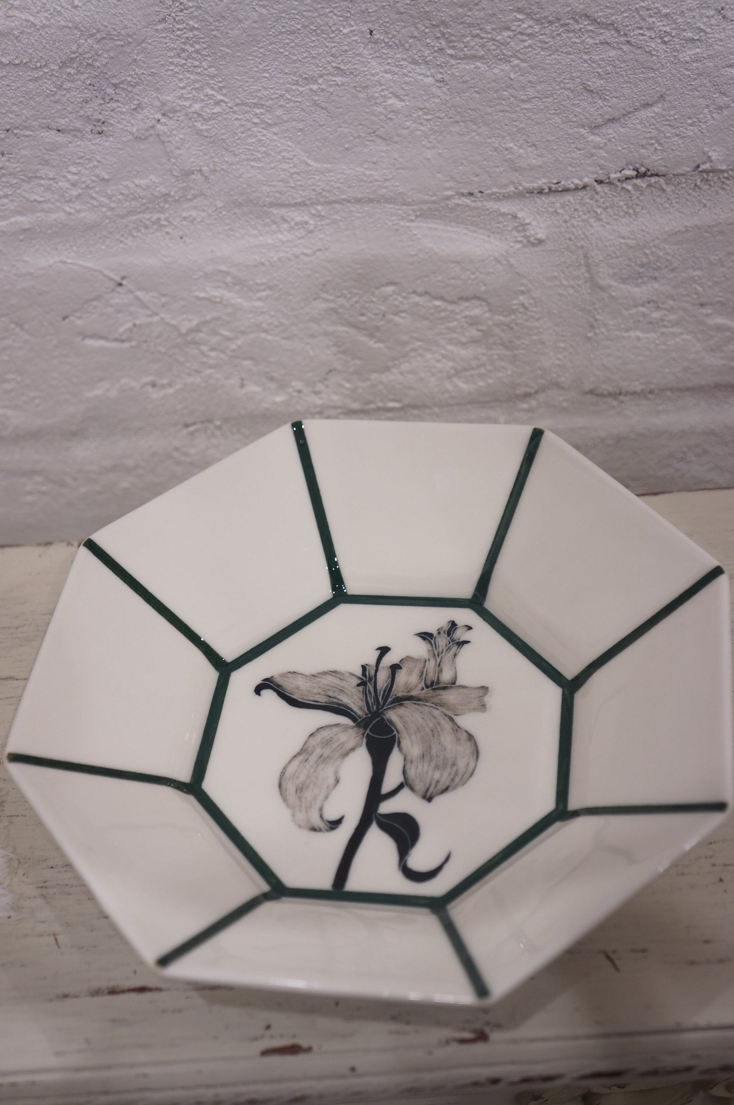 Jingdezhen | Junsheng | Hand-painted underglaze Flower Style Octagonal plate