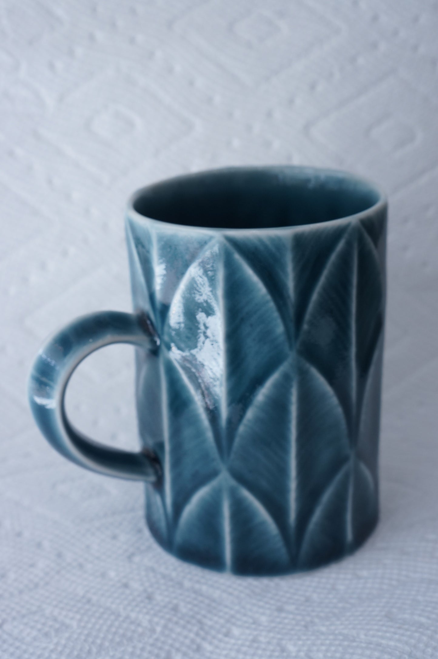 Jingdezhen | Daojin | Leaf Vein Style Straight Mugs (3 colors)