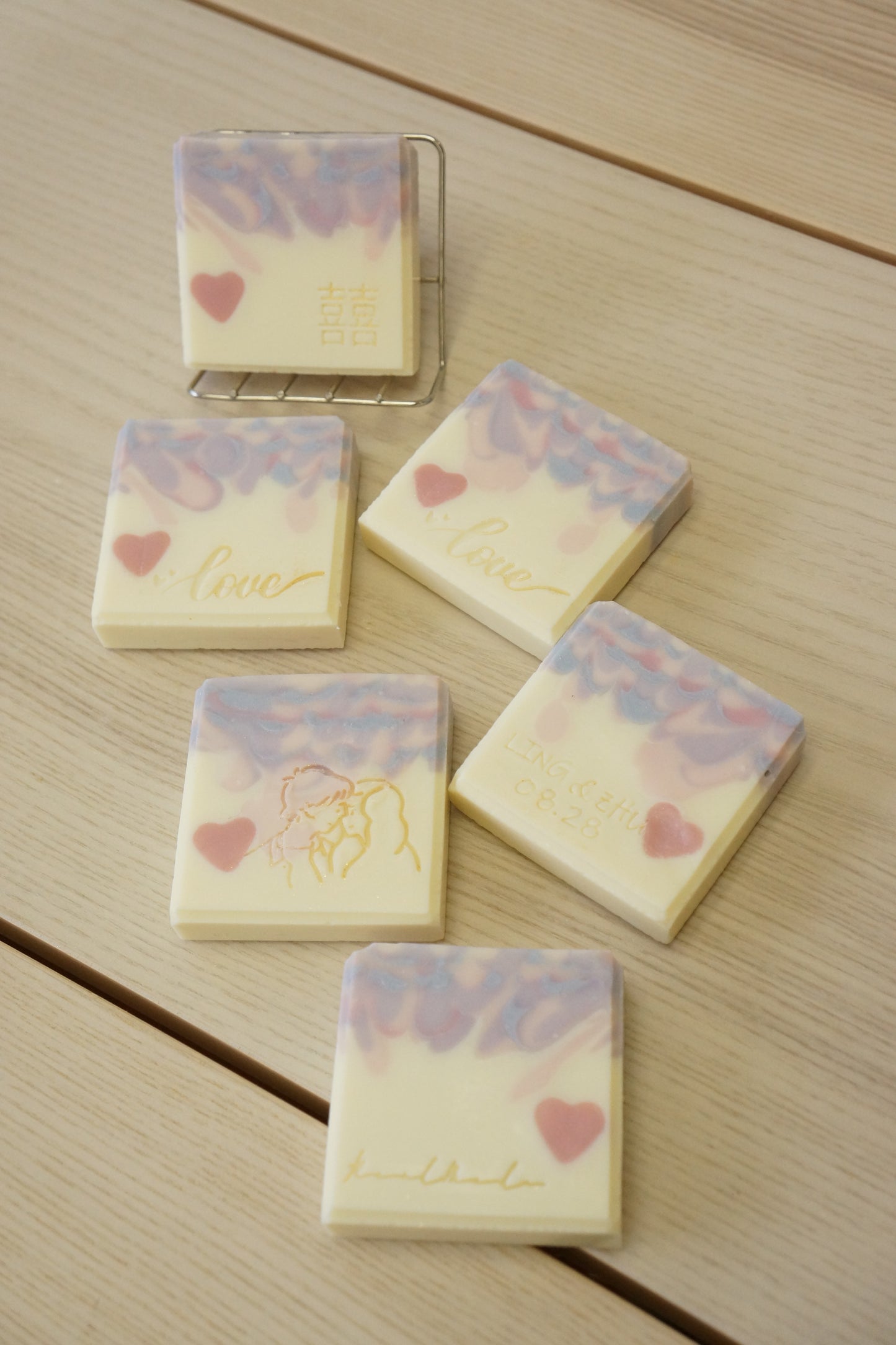 Peacock Swirl Cold Process Soap