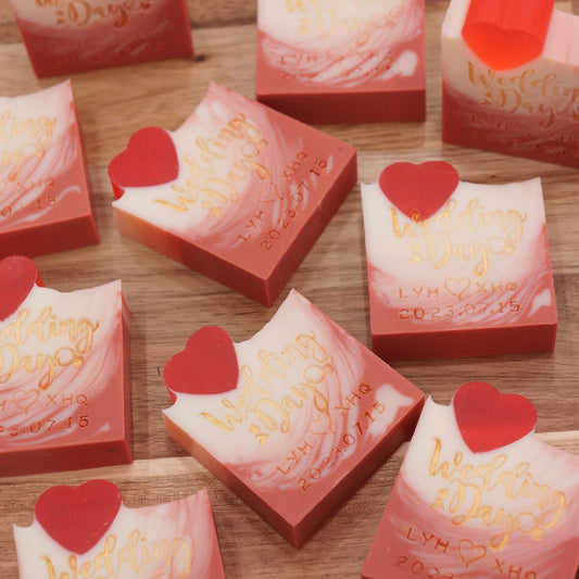 Heart and Waves Cold Process Soap Wedding Favours (made-to-order)