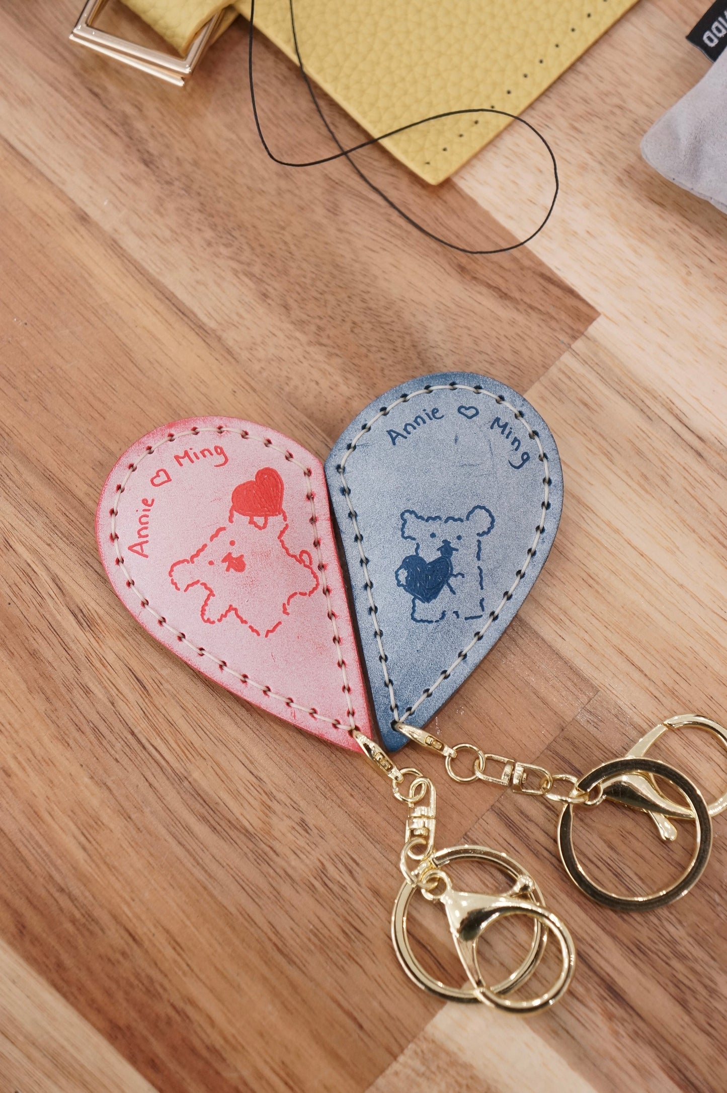 Pair of Heart Keychain