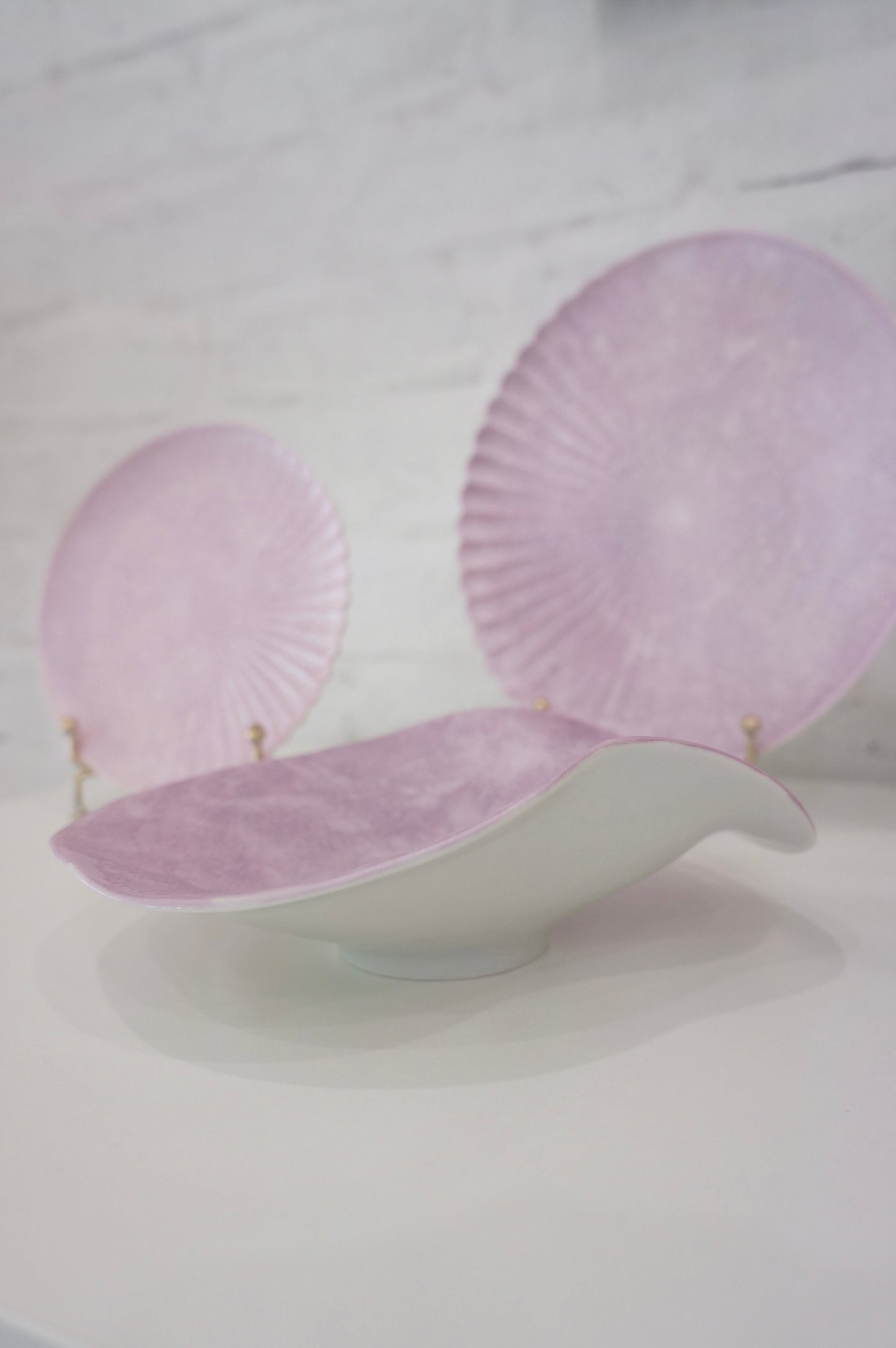 Arita Ware | Purple Pearl Bubble Pattern Plate - Curved Plate