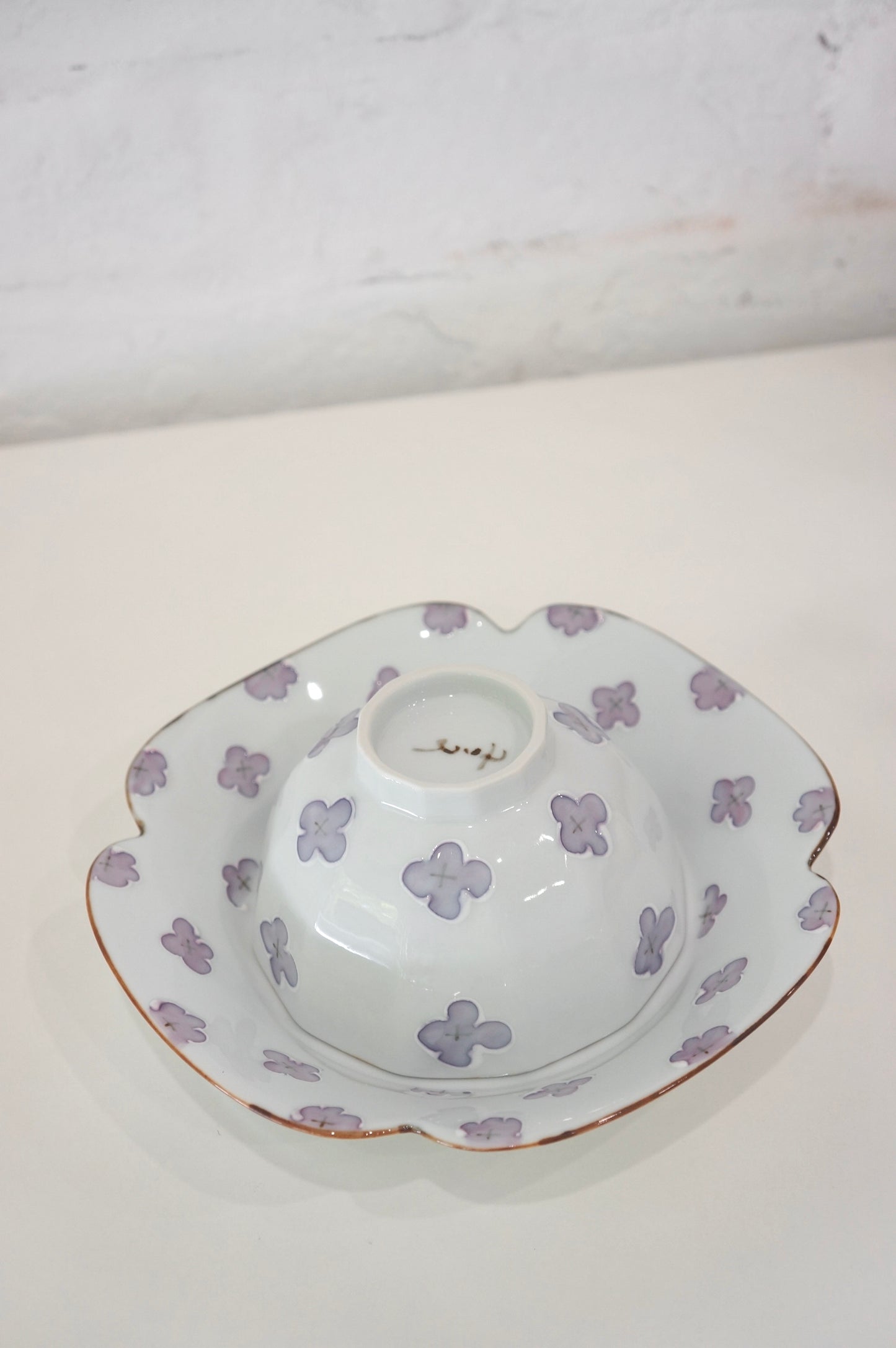 Arita Ware | Purple Flower Deep Plate