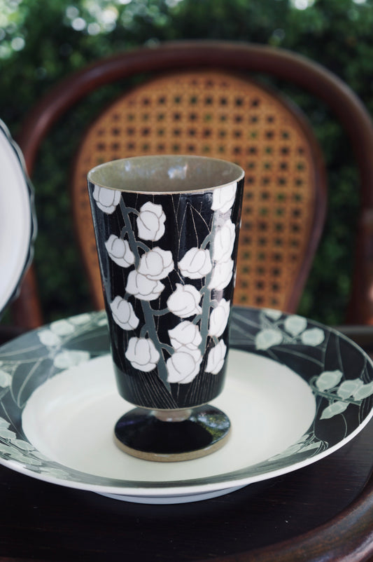 Jingdezhen | Xiaoxi | Handmade Lily of the Valley Collection - Footed Tumbler