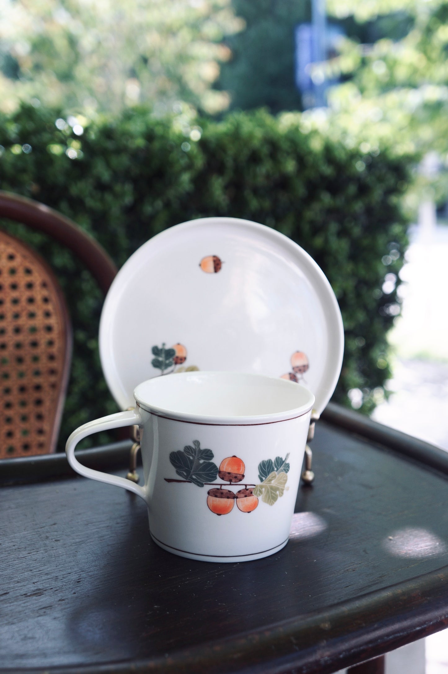 Jingdezhen | Handpaint Squirrel Acorn Cup & Saucer Set