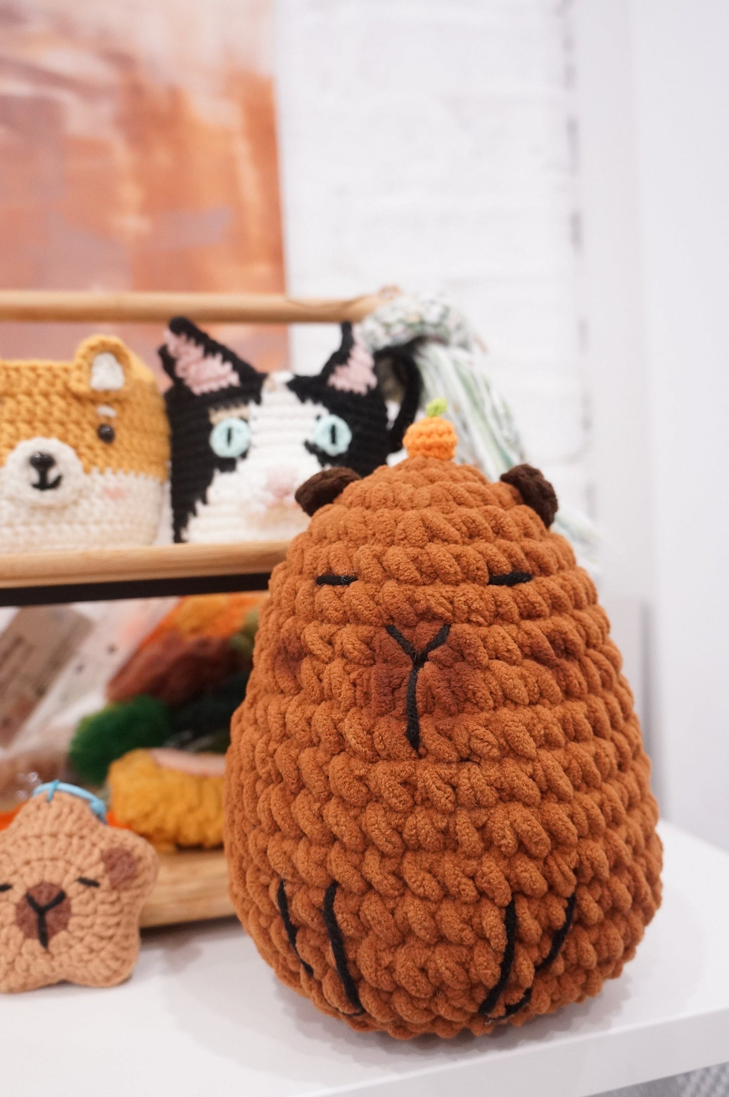 Capybara Crochet Doll