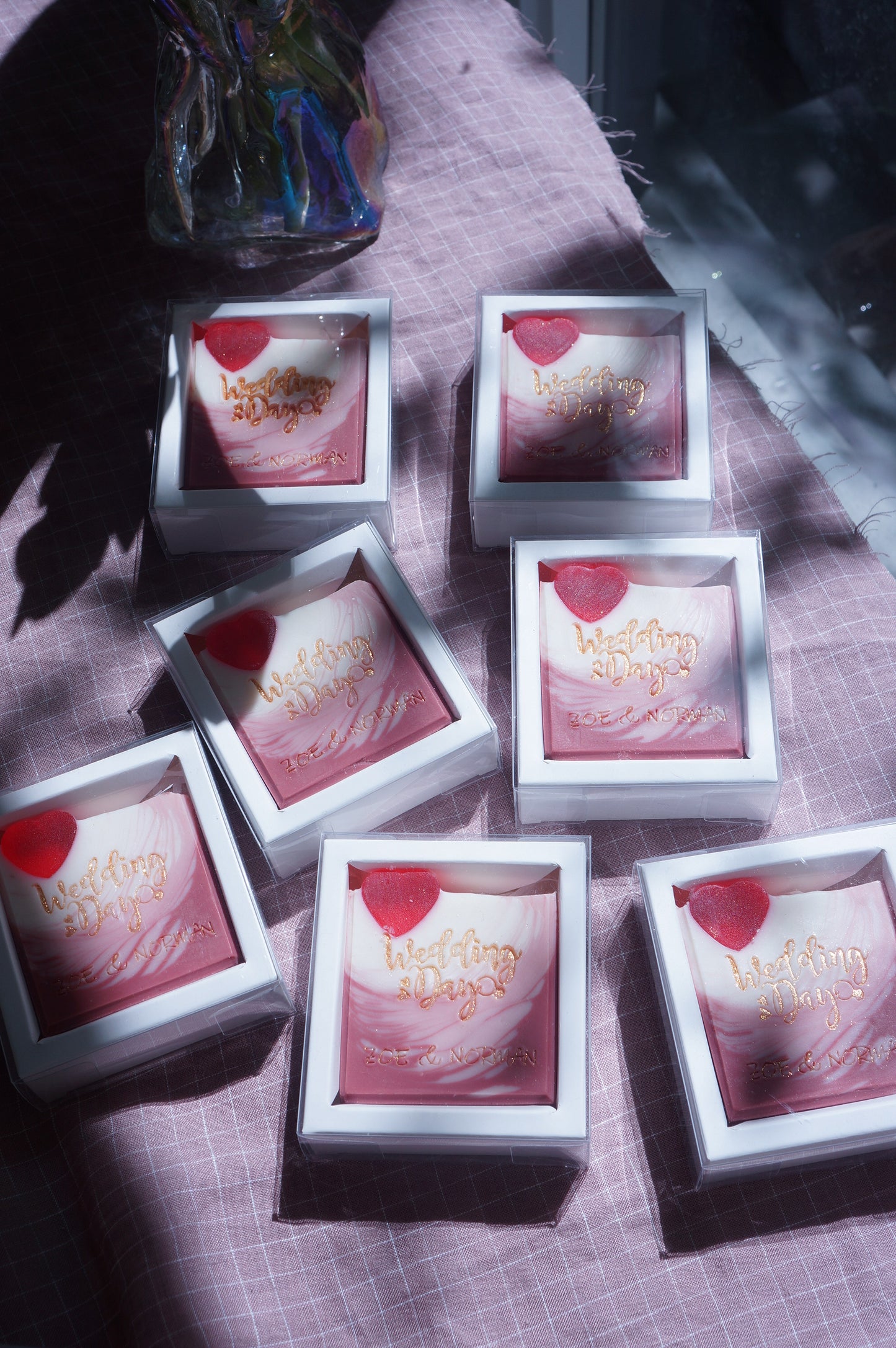 Heart and Waves Cold Process Soap Wedding Favours (made-to-order)