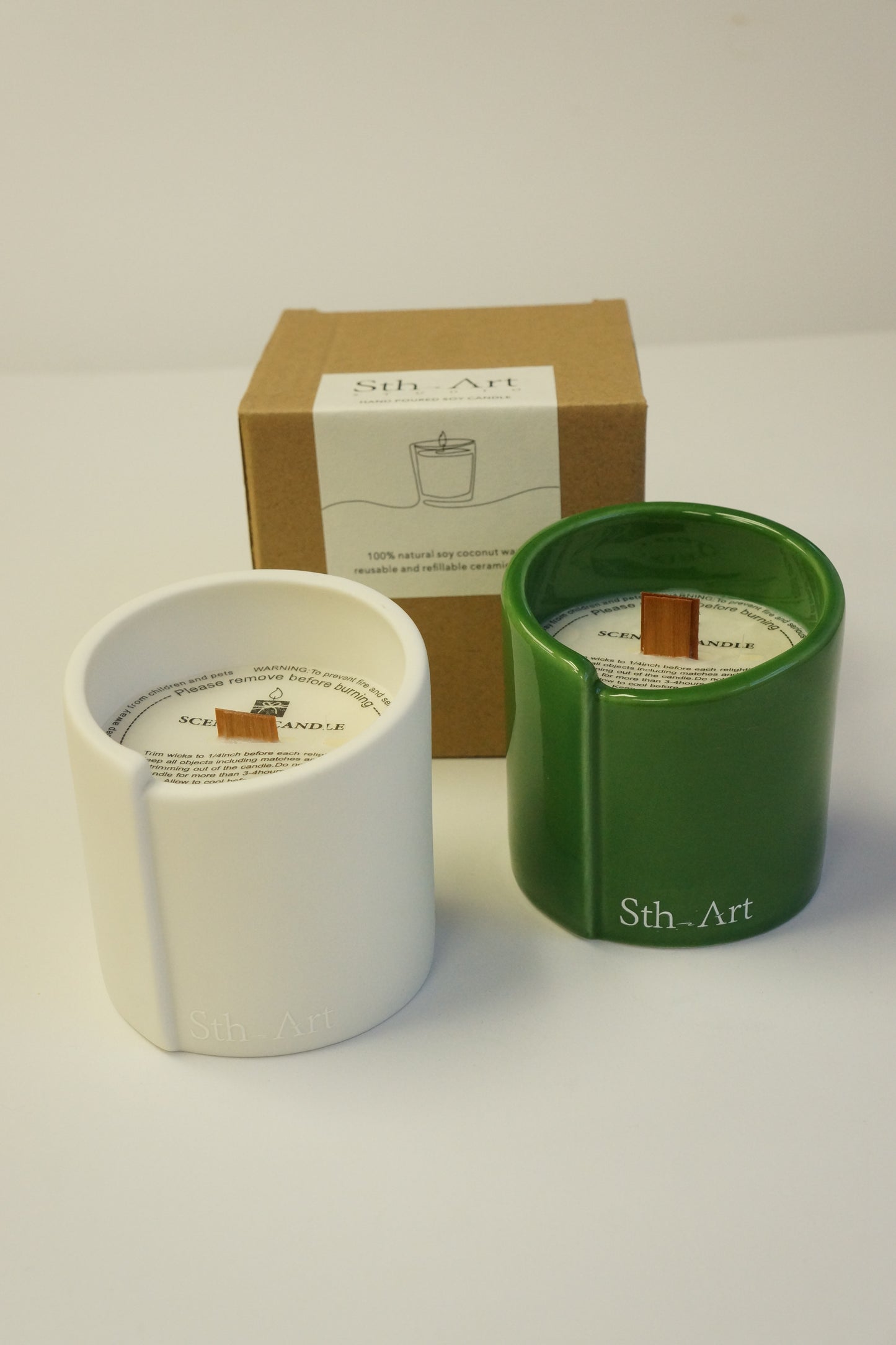 Hand-poured Bamboo Cup Scented Soy Candle