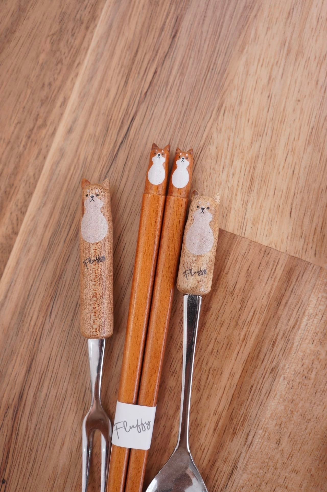 Shimoyama | Wooden Animal Utensil - Dog Series