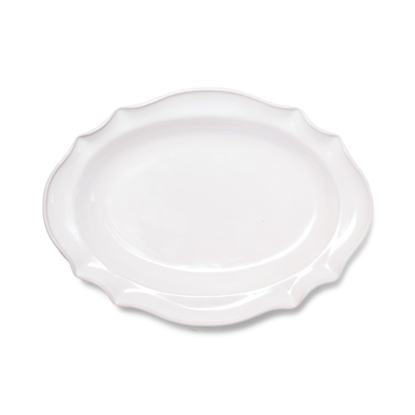 Studio M' | Ferme Corrugated Rim Oval Plate - White