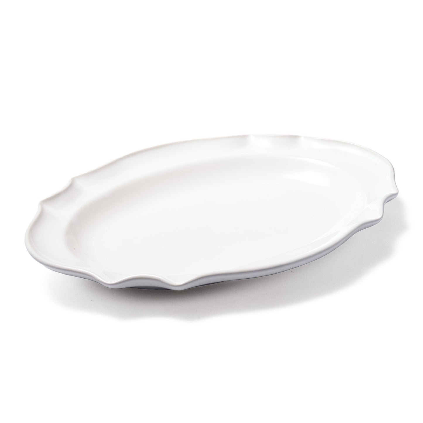 Studio M' | Ferme Corrugated Rim Oval Plate - White